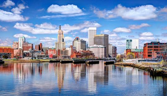 Photo of Providence Skyline, Buildings and water Photo of Providence Skyline